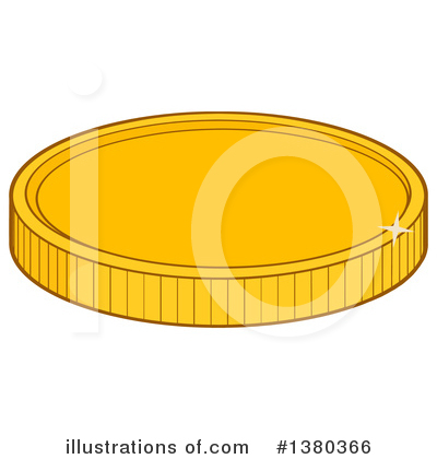 Royalty-Free (RF) Coin Clipart Illustration by Hit Toon - Stock Sample #1380366