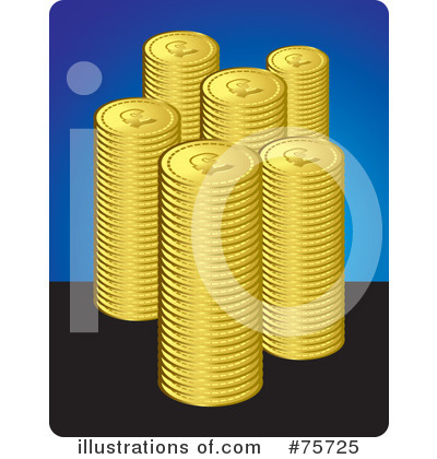 Royalty-Free (RF) Coin Clipart Illustration by Lal Perera - Stock Sample #75725
