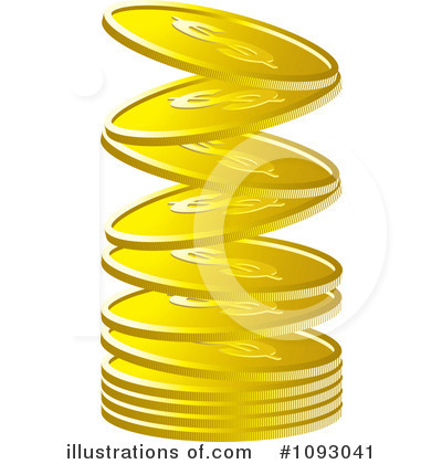 Royalty-Free (RF) Coins Clipart Illustration by Lal Perera - Stock Sample #1093041