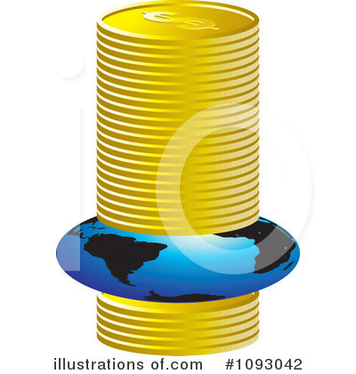 Royalty-Free (RF) Coins Clipart Illustration by Lal Perera - Stock Sample #1093042