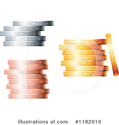 Royalty-Free (RF) Coins Clipart Illustration by Vector Tradition SM - Stock Sample #1182010