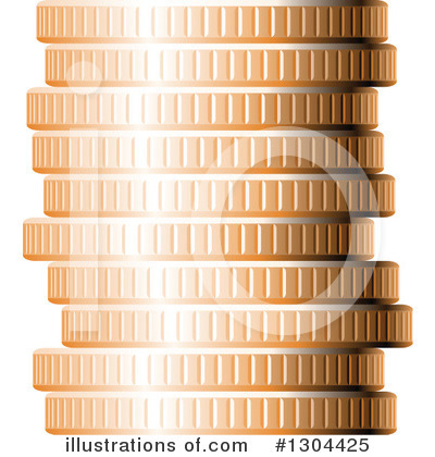 Royalty-Free (RF) Coins Clipart Illustration by Vector Tradition SM - Stock Sample #1304425