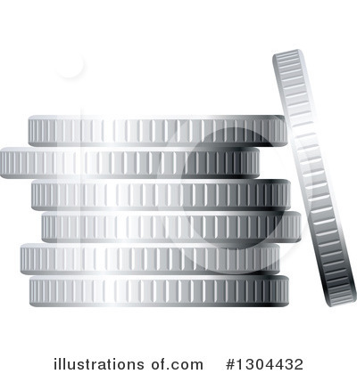 Royalty-Free (RF) Coins Clipart Illustration by Vector Tradition SM - Stock Sample #1304432