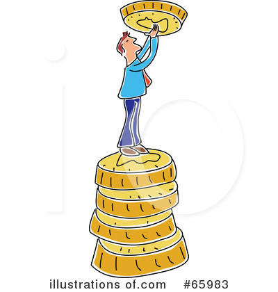 Royalty-Free (RF) Coins Clipart Illustration by Prawny - Stock Sample #65983