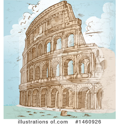 Royalty-Free (RF) Coliseum Clipart Illustration by Domenico Condello - Stock Sample #1460926