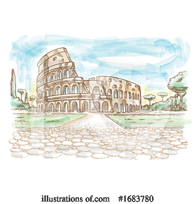 Royalty-Free (RF) Coliseum Clipart Illustration by Domenico Condello - Stock Sample #1683780