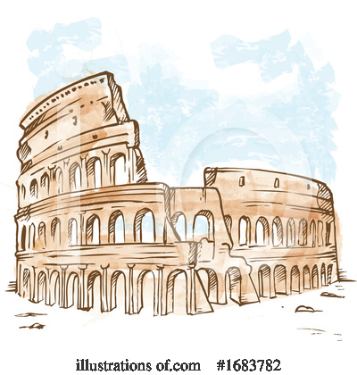 Coliseum Clipart #1683782 by Domenico Condello