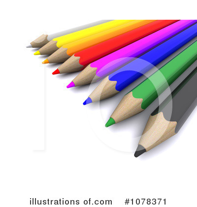 Royalty-Free (RF) Colored Pencils Clipart Illustration by KJ Pargeter - Stock Sample #1078371