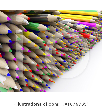 Royalty-Free (RF) Colored Pencils Clipart Illustration by KJ Pargeter - Stock Sample #1079765