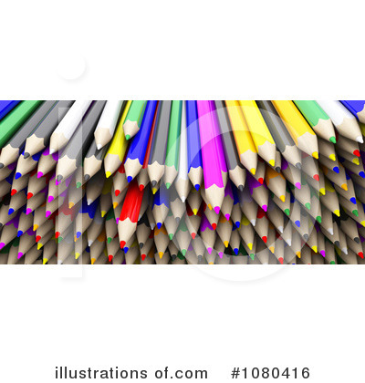 Royalty-Free (RF) Colored Pencils Clipart Illustration by KJ Pargeter - Stock Sample #1080416
