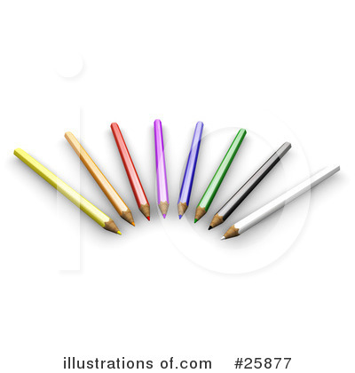 Royalty-Free (RF) Colored Pencils Clipart Illustration by KJ Pargeter - Stock Sample #25877