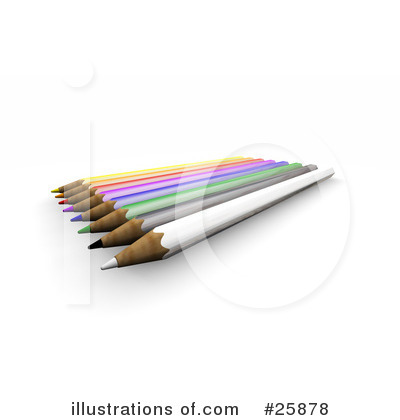 Royalty-Free (RF) Colored Pencils Clipart Illustration by KJ Pargeter - Stock Sample #25878