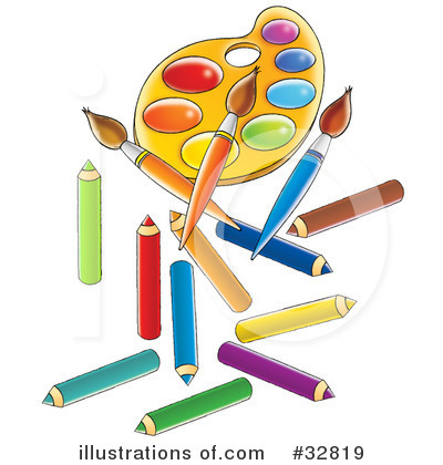 Royalty-Free (RF) Colored Pencils Clipart Illustration by Alex Bannykh - Stock Sample #32819