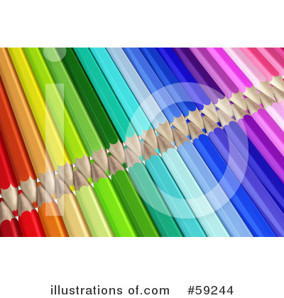 Royalty-Free (RF) Colored Pencils Clipart Illustration by Frog974 - Stock Sample #59244
