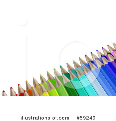 Royalty-Free (RF) Colored Pencils Clipart Illustration by Frog974 - Stock Sample #59249