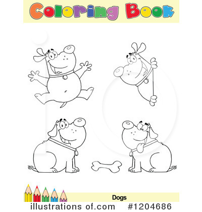 Royalty-Free (RF) Coloring Book Page Clipart Illustration by Hit Toon - Stock Sample #1204686