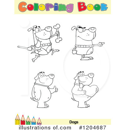 Royalty-Free (RF) Coloring Book Page Clipart Illustration by Hit Toon - Stock Sample #1204687