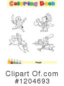 Coloring Book Page Clipart #1204693 by Hit Toon