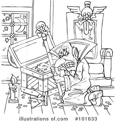 Royalty-Free (RF) Coloring Page Clipart Illustration by Alex Bannykh - Stock Sample #101633