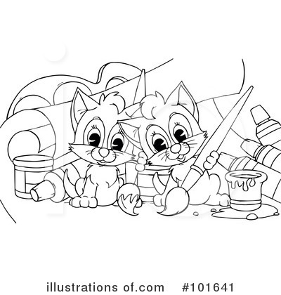 Royalty-Free (RF) Coloring Page Clipart Illustration by Alex Bannykh - Stock Sample #101641