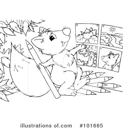 Royalty-Free (RF) Coloring Page Clipart Illustration by Alex Bannykh - Stock Sample #101665