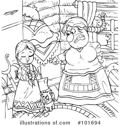 Royalty-Free (RF) Coloring Page Clipart Illustration by Alex Bannykh - Stock Sample #101694