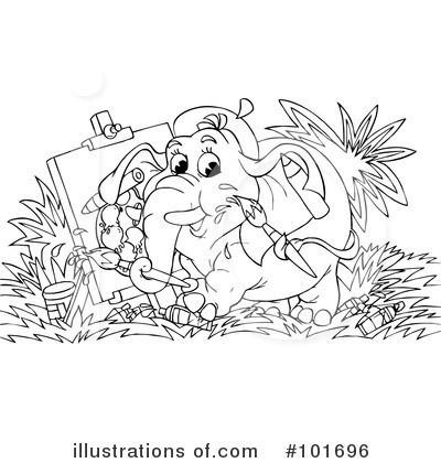 Royalty-Free (RF) Coloring Page Clipart Illustration by Alex Bannykh - Stock Sample #101696