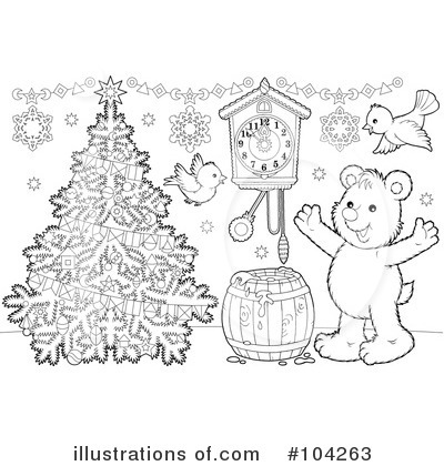 Royalty-Free (RF) Coloring Page Clipart Illustration by Alex Bannykh - Stock Sample #104263