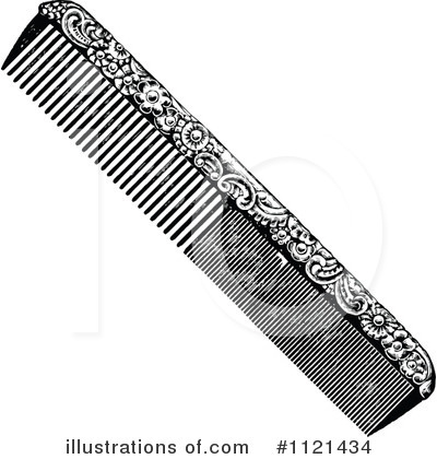 Royalty-Free (RF) Comb Clipart Illustration by Prawny Vintage - Stock Sample #1121434