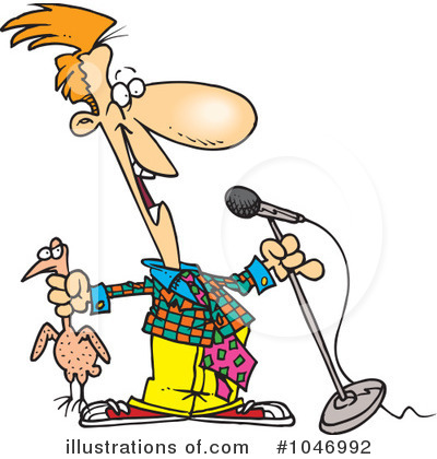 Royalty-Free (RF) Comedian Clipart Illustration by toonaday - Stock Sample #1046992