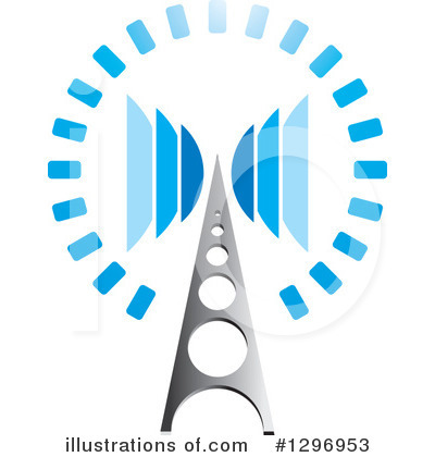 Royalty-Free (RF) Communications Tower Clipart Illustration by Lal Perera - Stock Sample #1296953