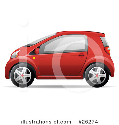 Royalty-Free (RF) Compact Car Clipart Illustration by beboy - Stock Sample #26274