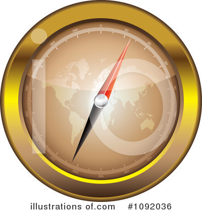 Royalty-Free (RF) Compass Clipart Illustration by michaeltravers - Stock Sample #1092036
