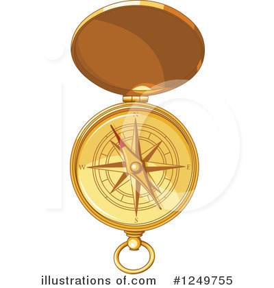 Royalty-Free (RF) Compass Clipart Illustration by Pushkin - Stock Sample #1249755