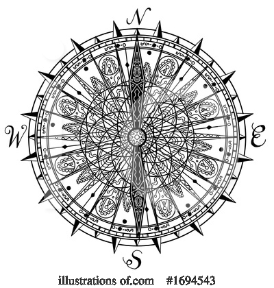 Royalty-Free (RF) Compass Clipart Illustration by patrimonio - Stock Sample #1694543
