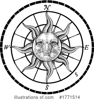 Royalty-Free (RF) Compass Clipart Illustration by AtStockIllustration - Stock Sample #1771514