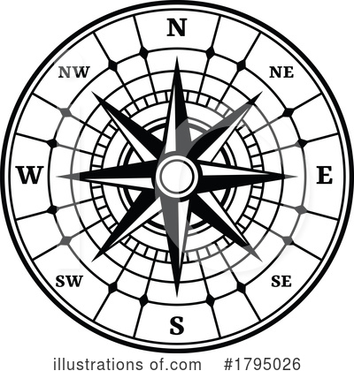 Compass Rose Clipart #1795026 by Vector Tradition SM