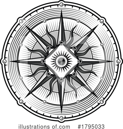 Compass Rose Clipart #1795033 by Vector Tradition SM