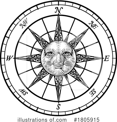 Royalty-Free (RF) Compass Clipart Illustration by AtStockIllustration - Stock Sample #1805915