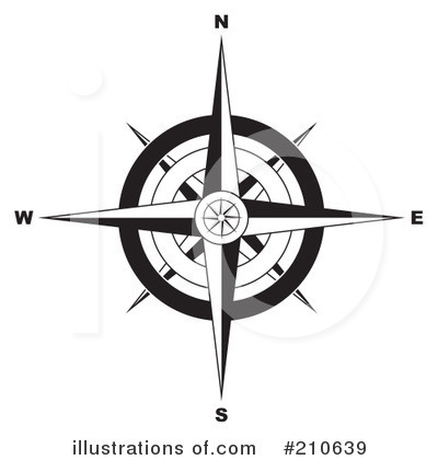Royalty-Free (RF) Compass Clipart Illustration by michaeltravers - Stock Sample #210639