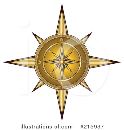 Royalty-Free (RF) Compass Clipart Illustration by MilsiArt - Stock Sample #215937