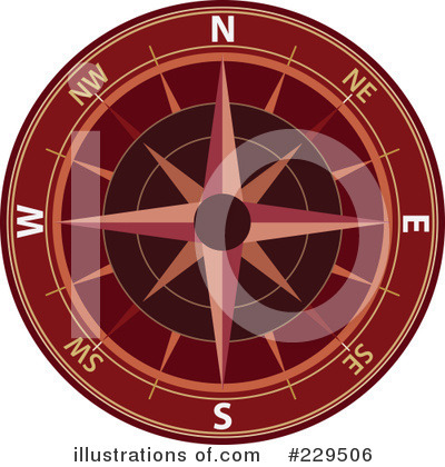Royalty-Free (RF) Compass Clipart Illustration by Qiun - Stock Sample #229506