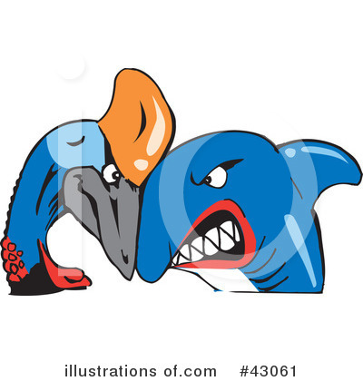 Sharks Clipart #43061 by Dennis Holmes Designs