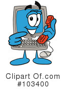 Computer Character Clipart #103400 by Mascot Junction