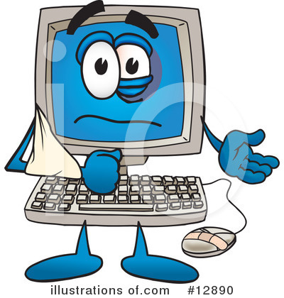 Computer Clipart #12890 by Mascot Junction