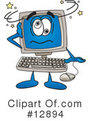 Computer Character Clipart #12894 by Mascot Junction