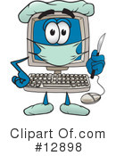 Computer Character Clipart #12898 by Mascot Junction