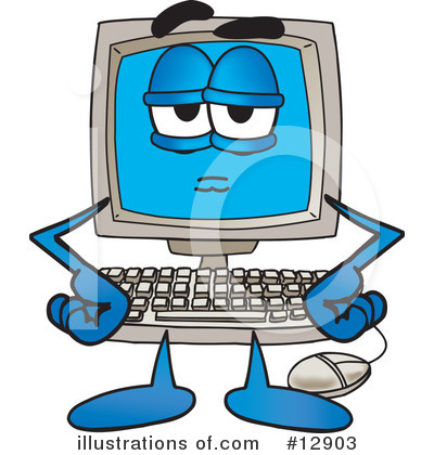 Royalty-Free (RF) Computer Character Clipart Illustration by Mascot Junction - Stock Sample #12903