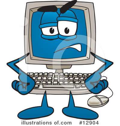 Royalty-Free (RF) Computer Character Clipart Illustration by Mascot Junction - Stock Sample #12904