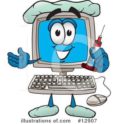 Computer Clipart #12907 by Mascot Junction